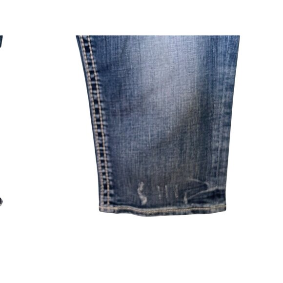 Rock Revival Capri Jeans Womens Size 29 Embroidered Distressed - Picture 5 of 14